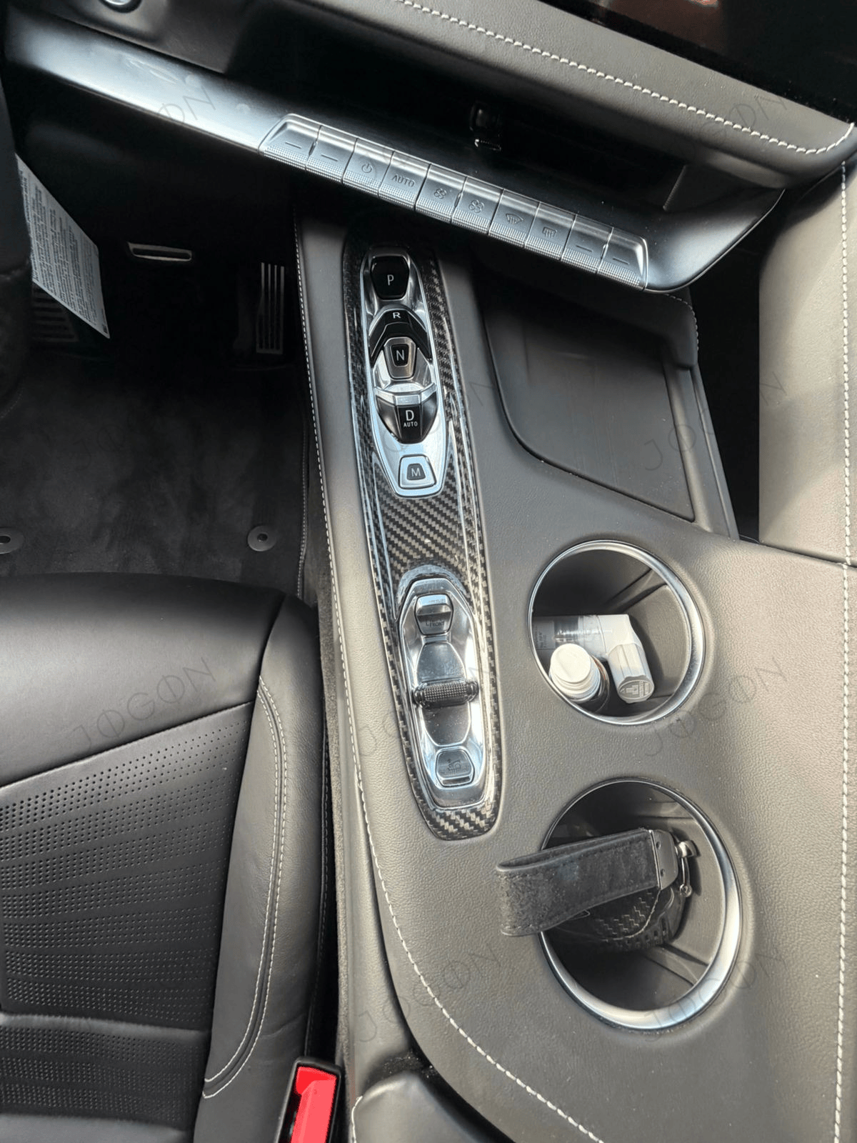 Gear Selector Button Trim Dry Carbon Fiber for Corvette C8 DAWT008A