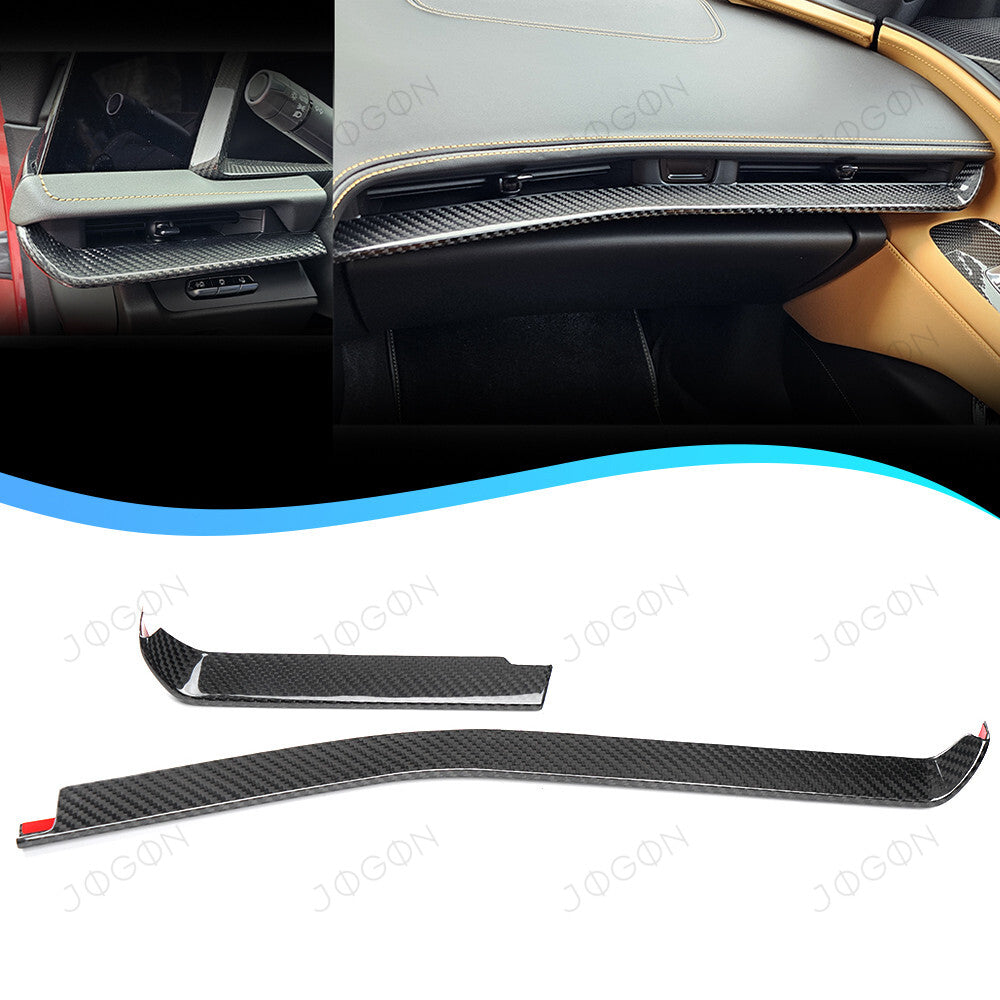 Air Condition Outlet Vent Strip Dry Carbon Fiber for Corvette C8 DAWT005A