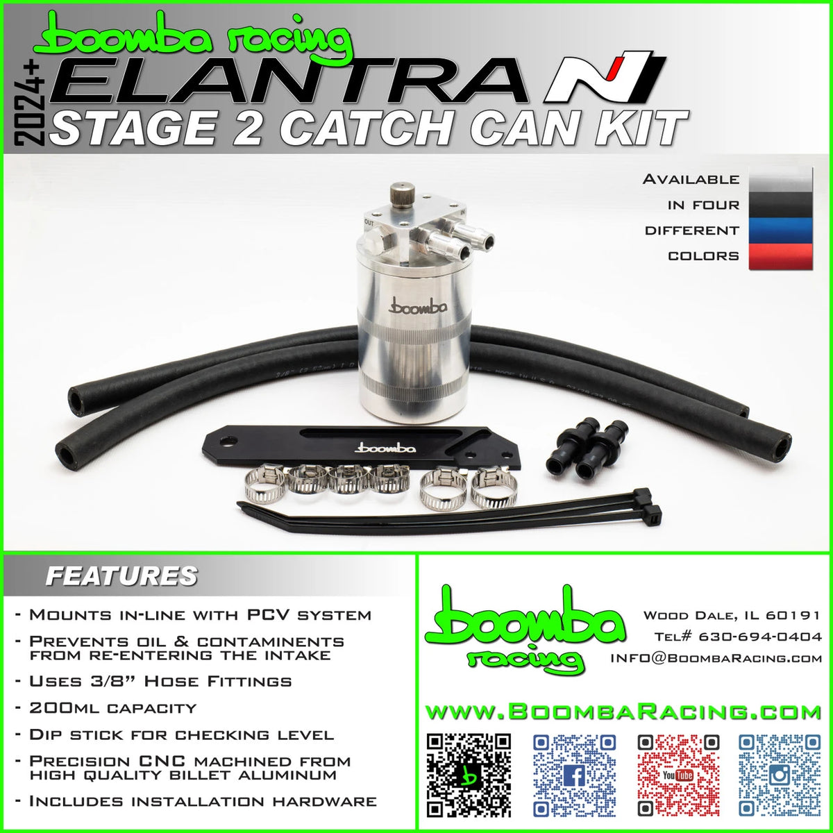 Stage 2 Catch Can Kit Billet Aluminum for Hyundai Elantra N 2024+