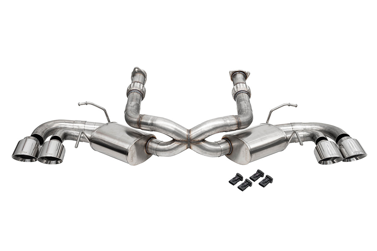 3.0 in Cat-Back 4.5 in Pro-Series Tips | 2020-25 Corvette C8 (w/ Factory NPP) (21108, 21108BLK, 21108CF, 21108CFBLK))