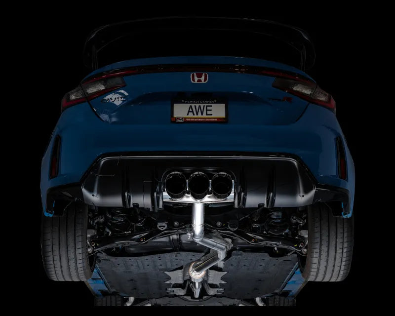AWE Tuning Track Edition Exhaust 3" with Triple Diamond Black Tips for Honda Civic Type R 2023-2025