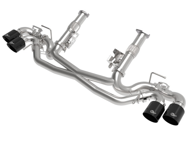 MACH Force-Xp 304 Stainless Steel Cat-Back Exhaust w/o Muffler Black (w/ NPP)