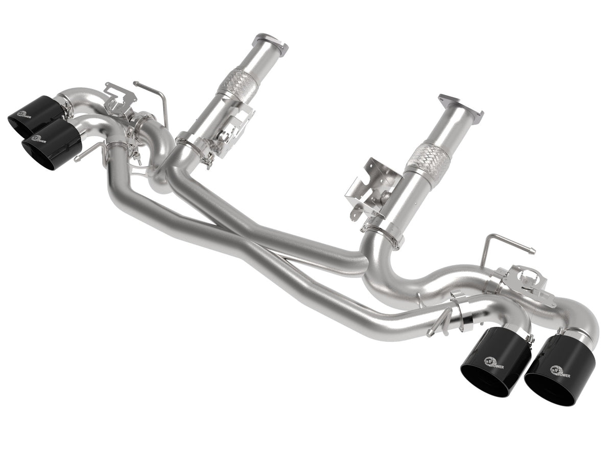 MACH Force-Xp 304 Stainless Steel Cat-Back Exhaust w/o Muffler Black (w/ NPP)