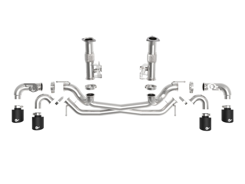 MACH Force-Xp 304 Stainless Steel Cat-Back Exhaust w/o Muffler Black (w/ NPP)