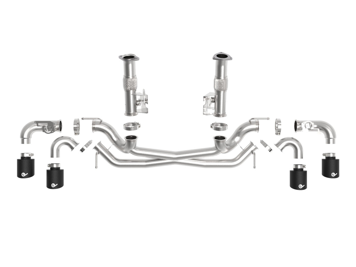 MACH Force-Xp 304 Stainless Steel Cat-Back Exhaust w/o Muffler Black (w/ NPP)