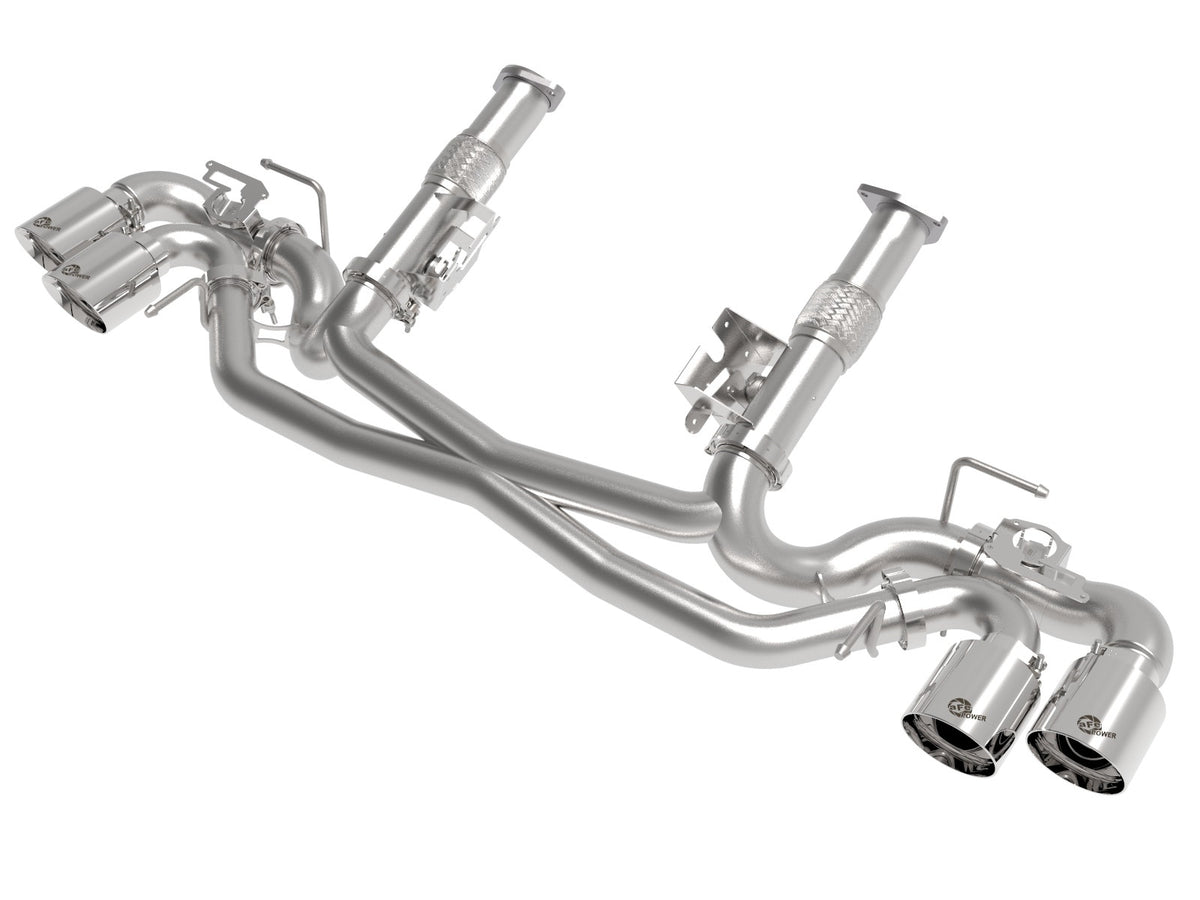 MACH Force-Xp 304 Stainless Steel Cat-Back Exhaust w/o Muffler Black (w/ NPP)