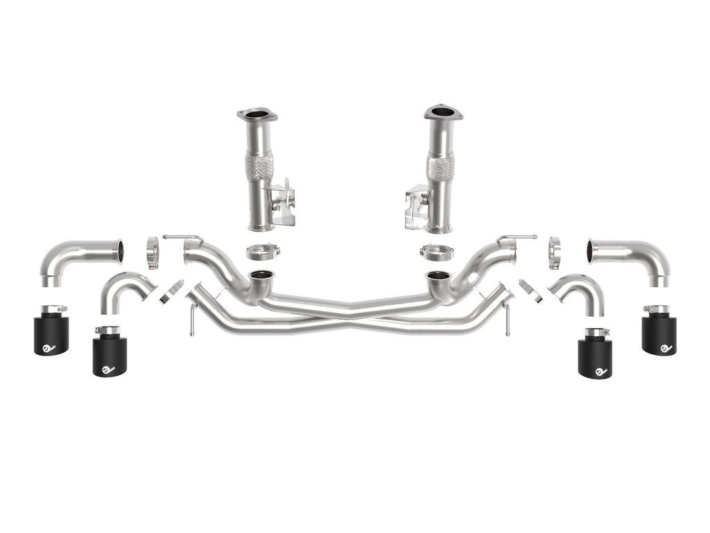 MACH Force-Xp 304 Stainless Steel Cat-Back Exhaust w/o Muffler Black (No NPP)