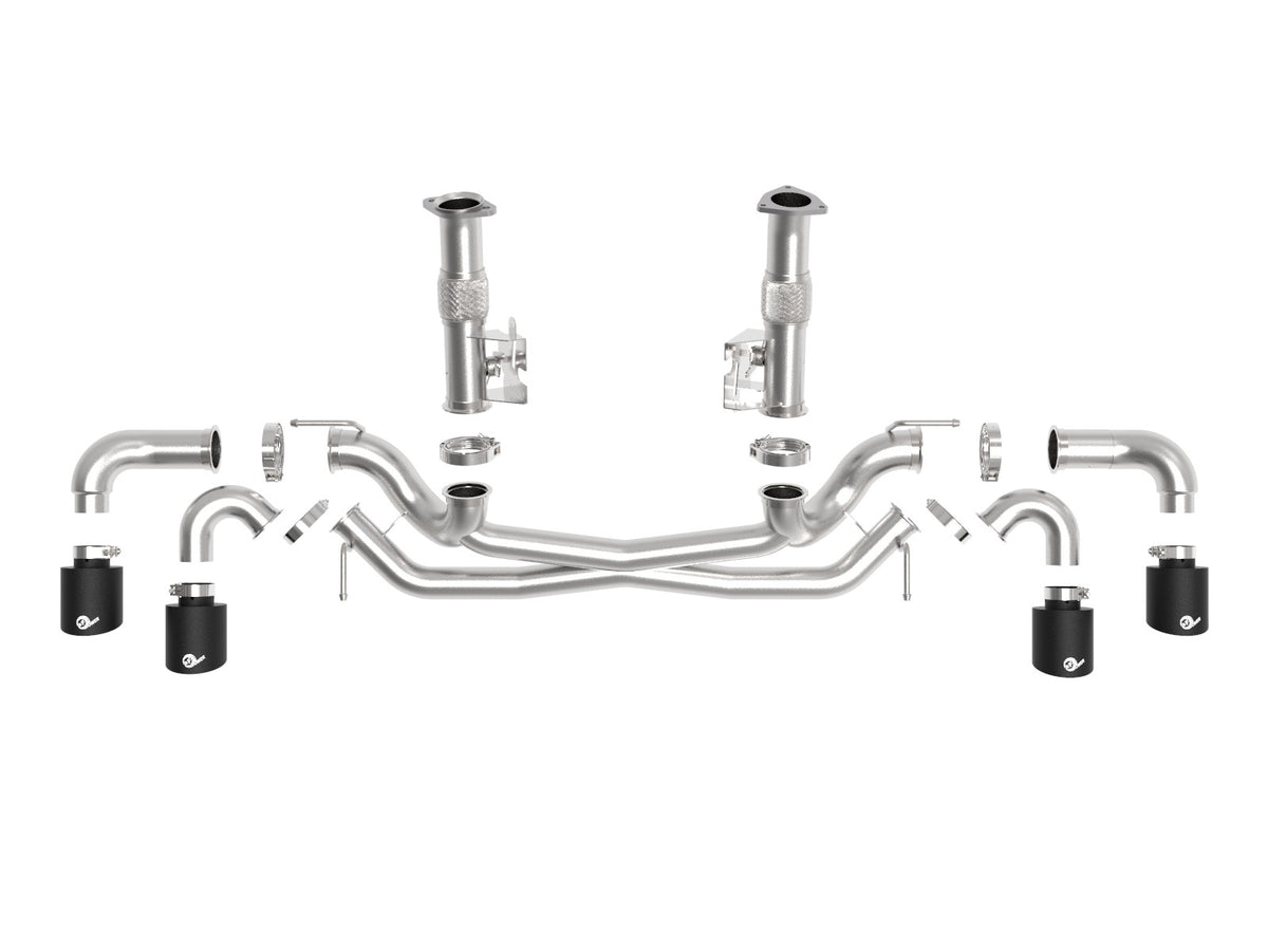 MACH Force-Xp 304 Stainless Steel Cat-Back Exhaust w/o Muffler Black (No NPP)