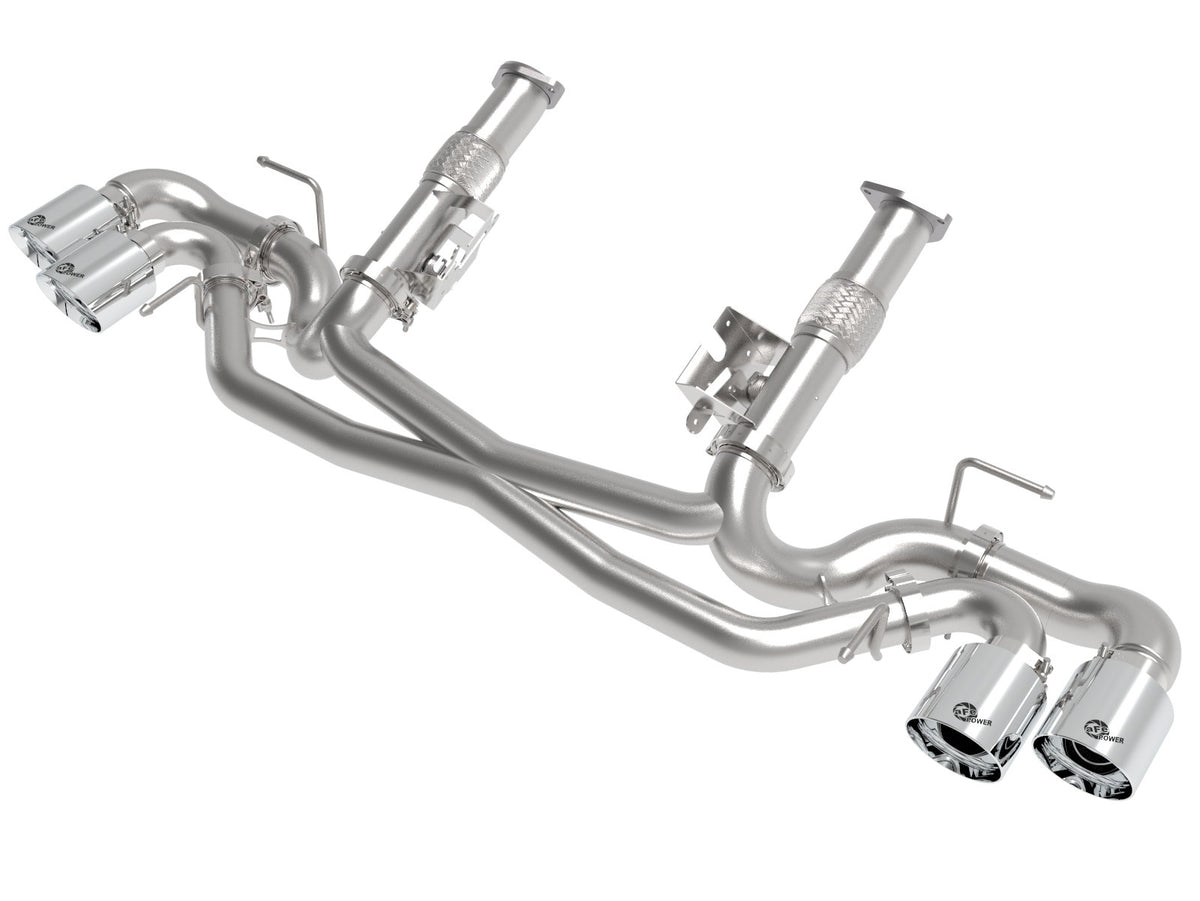 MACH Force-Xp 304 Stainless Steel Cat-Back Exhaust w/o Muffler Black (No NPP)