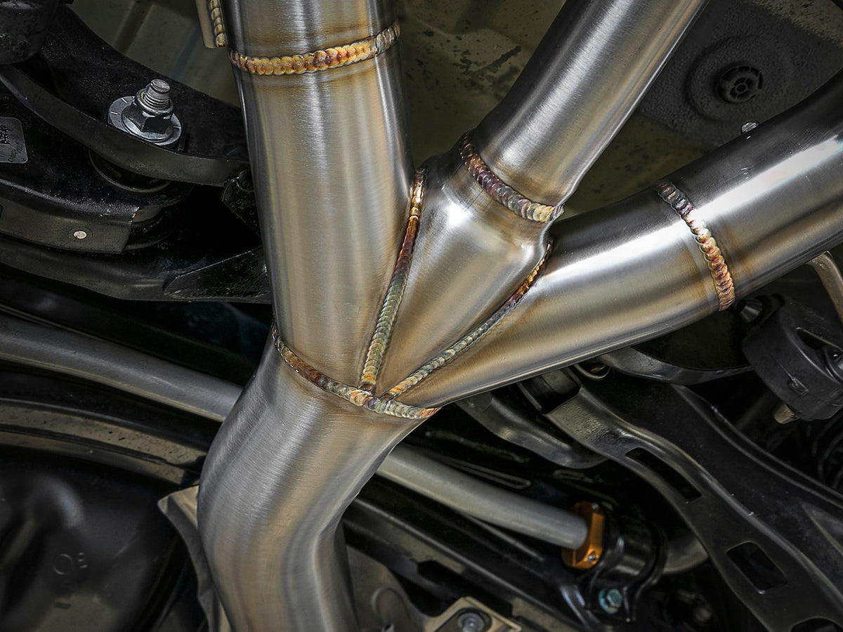Takeda 3 IN 304 Stainless Steel Cat-Back Exhaust System w/ Tri-Carbon Tips