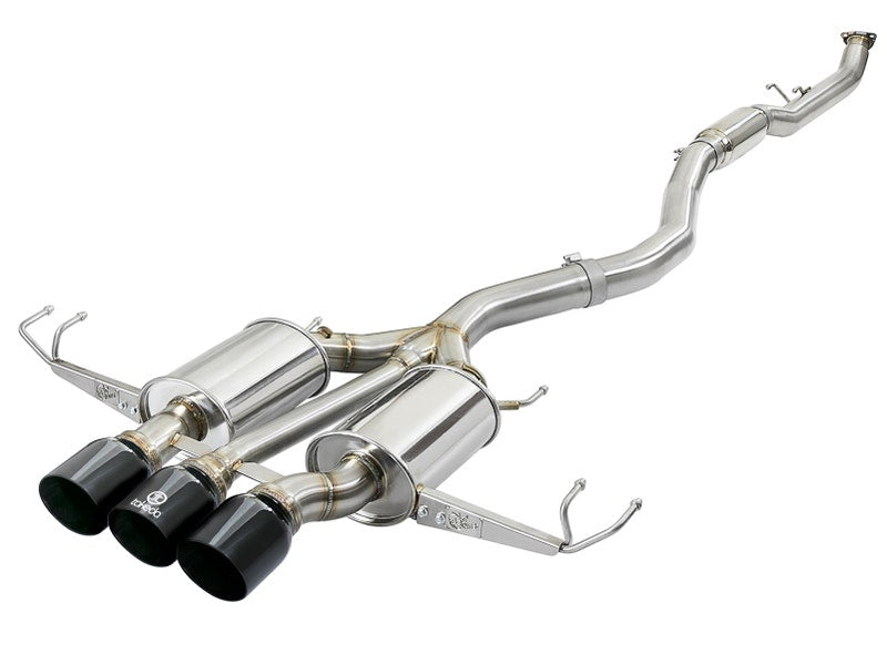 Takeda 3 IN 304 Stainless Steel Cat-Back Exhaust System w/ Tri-Black Tips