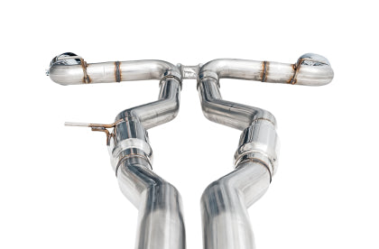 AWE GR Supra B58 Resonated Track Edition Exhaust 5" Chrome Silver Tips