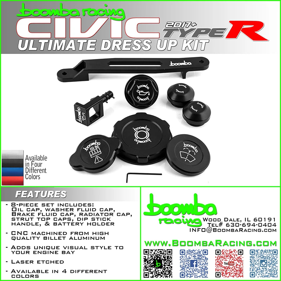 Engine Dress Up Kit Billet Aluminum for Civic Type R
