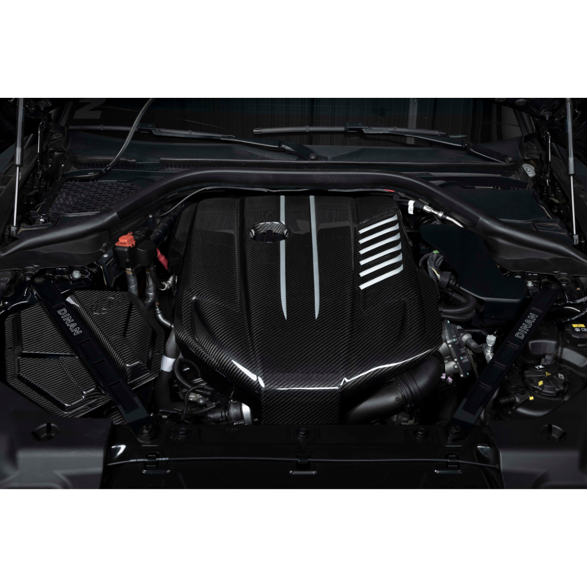 Dinan GR Supra Strut Tower Braces - Front