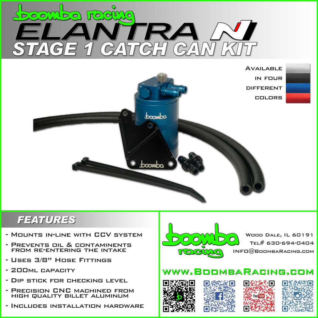 Stage 1 Catch Can Kit Billet Aluminum for Hyundai Elantra N