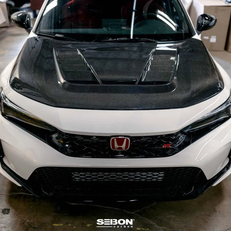 Seibon TV-Style Double-Sided Carbon Fiber Hood Honda Civic Type-R Base 2023-2025