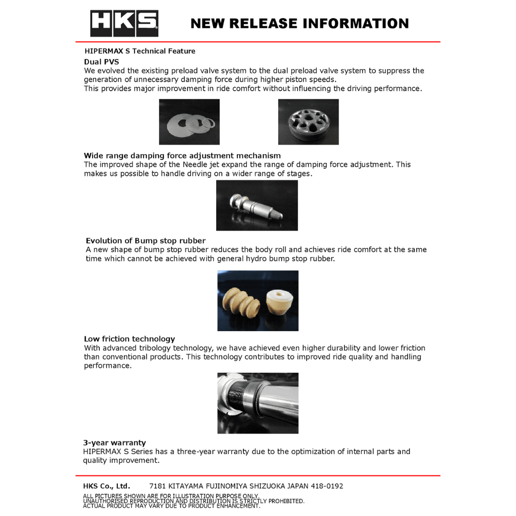 HKS GR Supra Hipermax S Coilovers