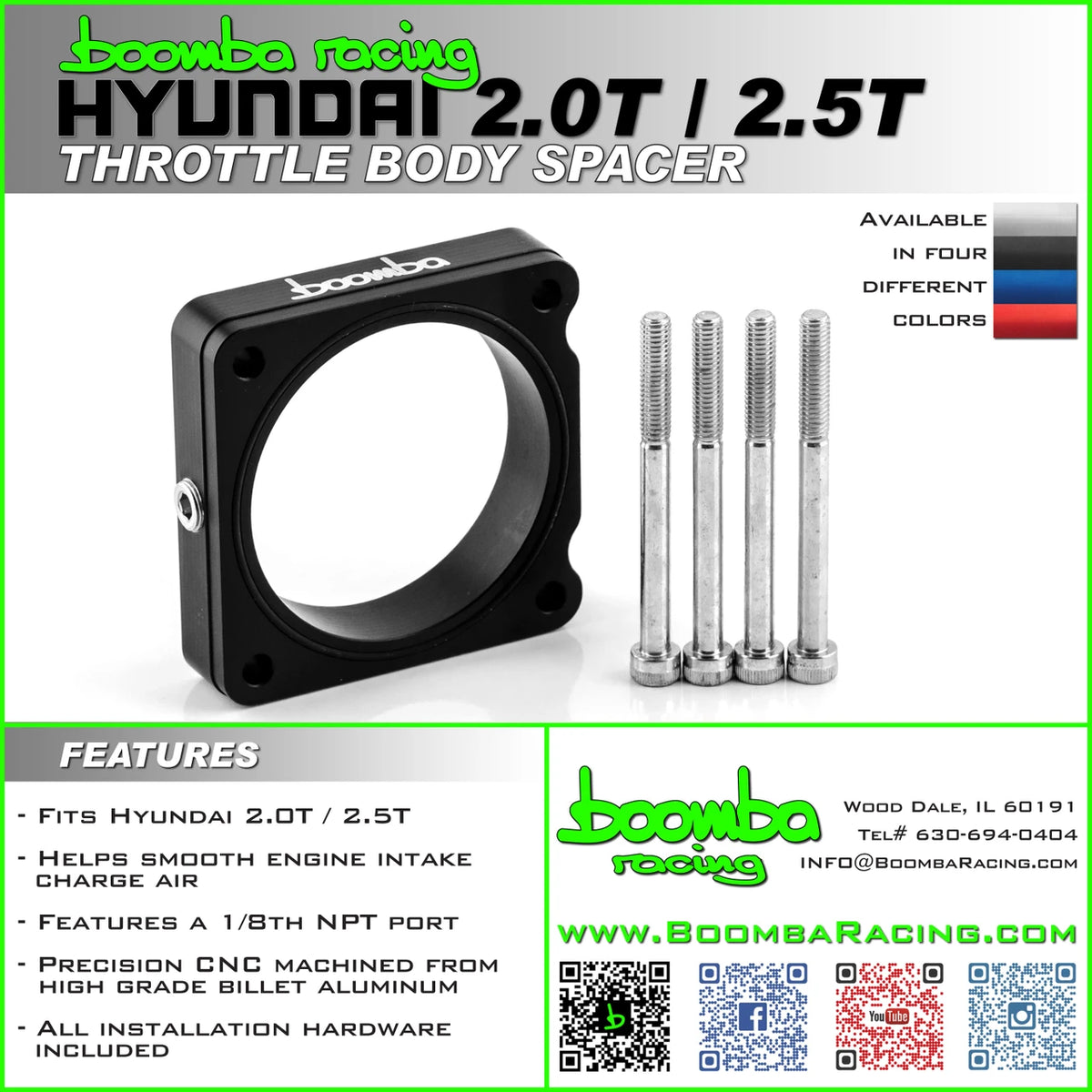 Throttle Body Spacer Billet Aluminum for Hyundai Kia 2.0T 2.5T