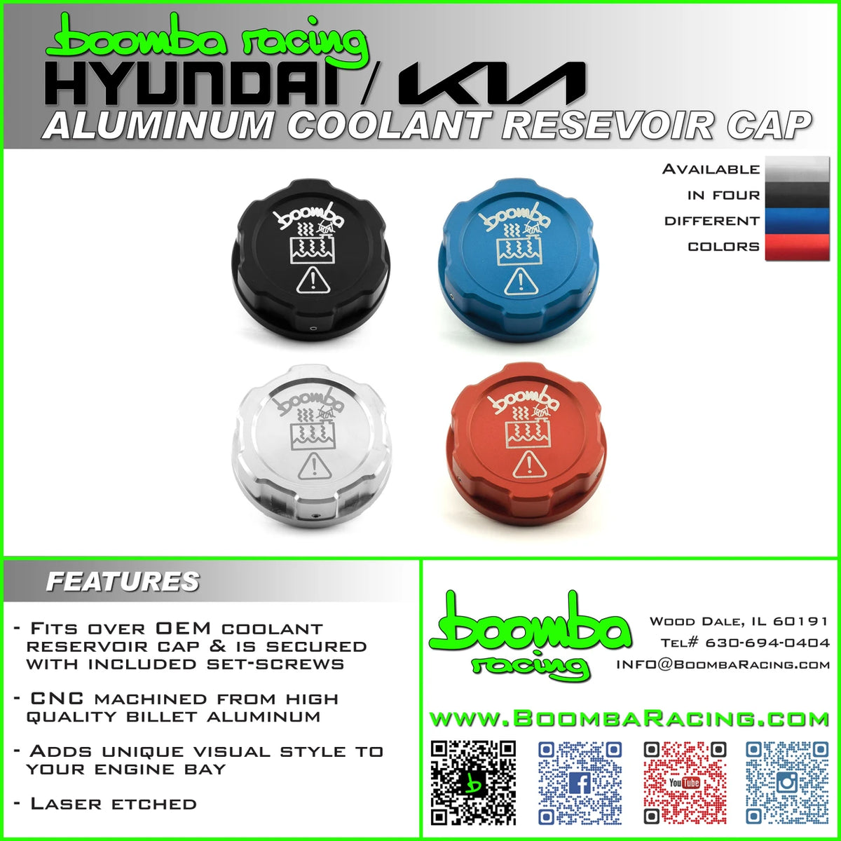 Coolant Reservoir Cap Billet Aluminum for Hyundai Kia