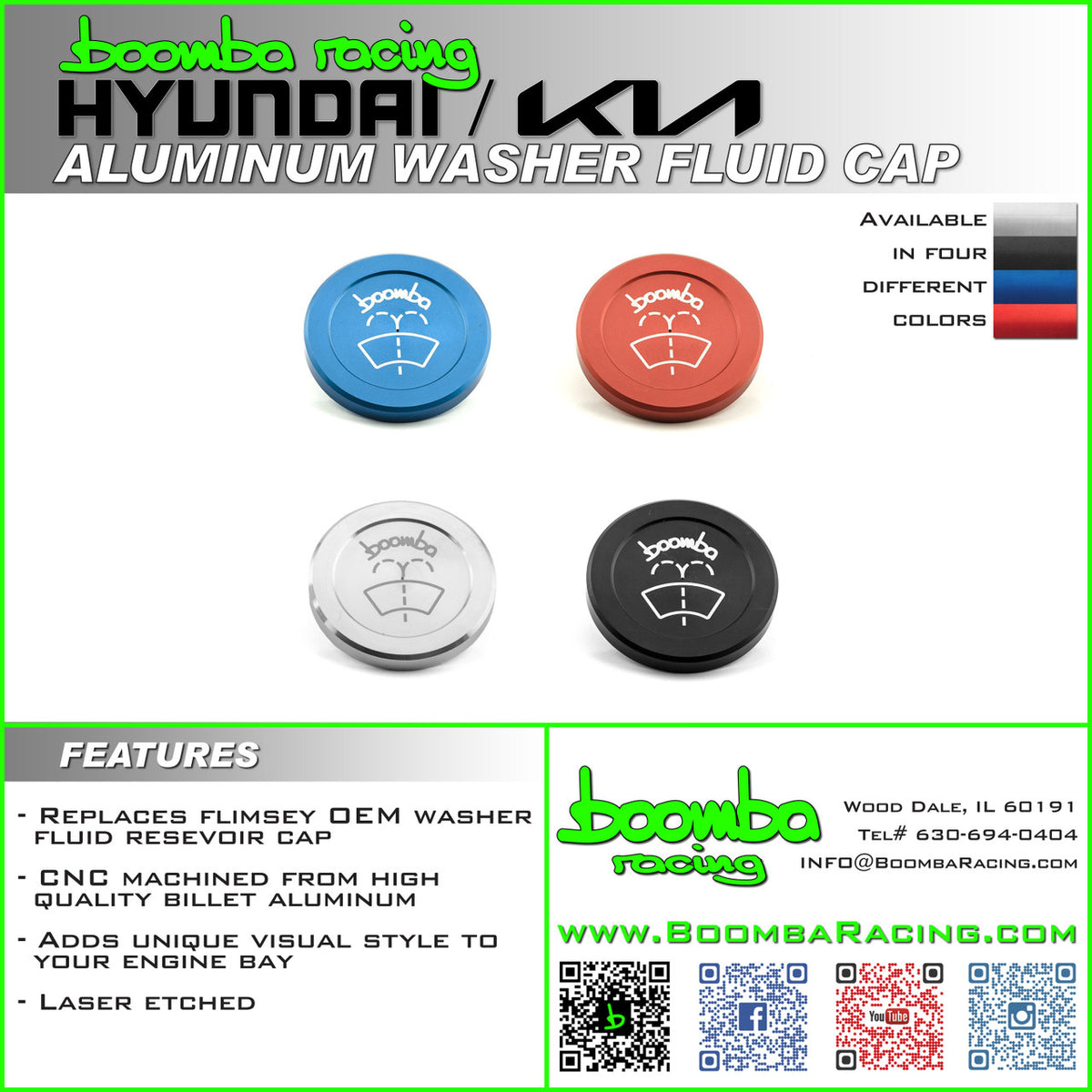 Washer Cap Billet Aluminum for Hyundai Kia