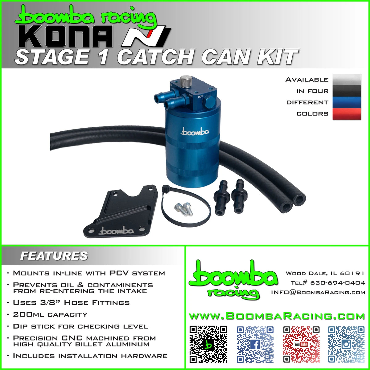 Stage 1 Catch Can Kit Billet Aluminum for Hyundai Kona N