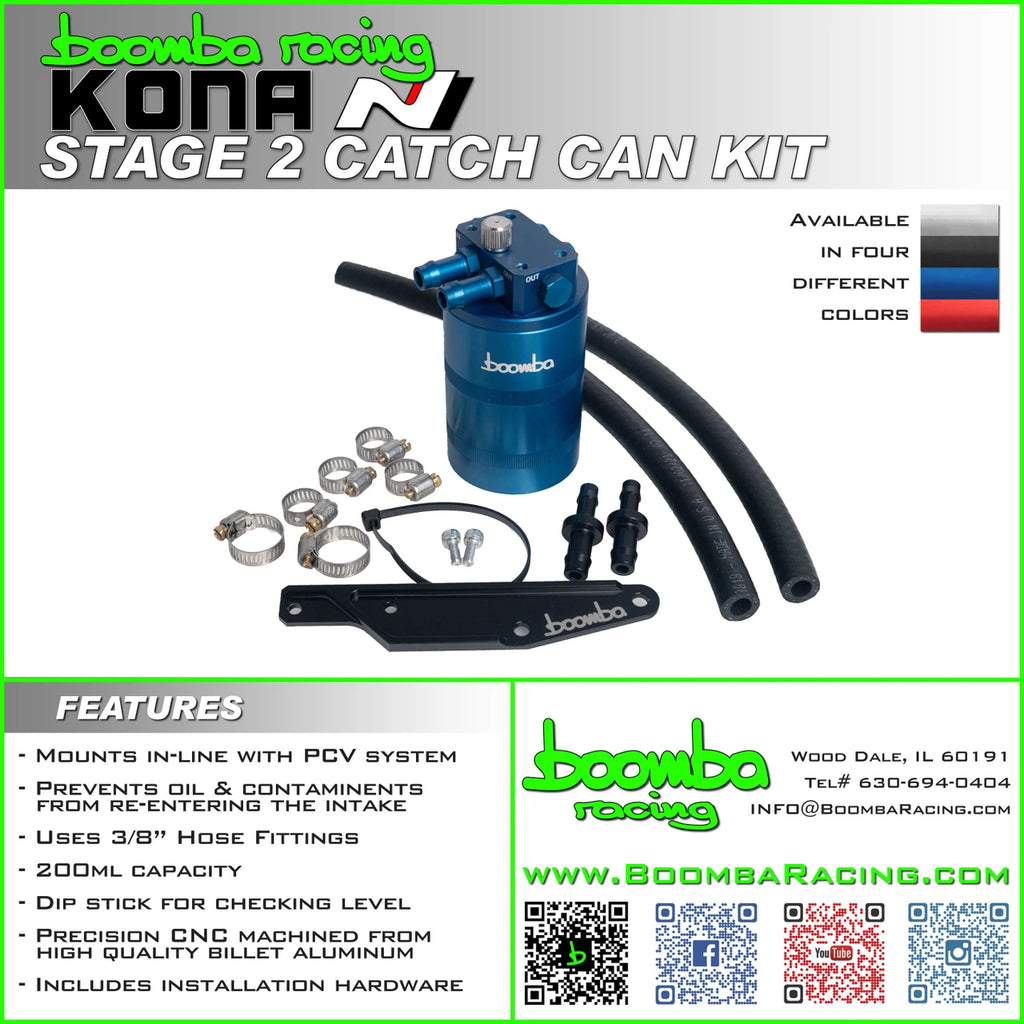 Stage 2 Catch Can Kit Billet Aluminum for Hyundai Kona N
