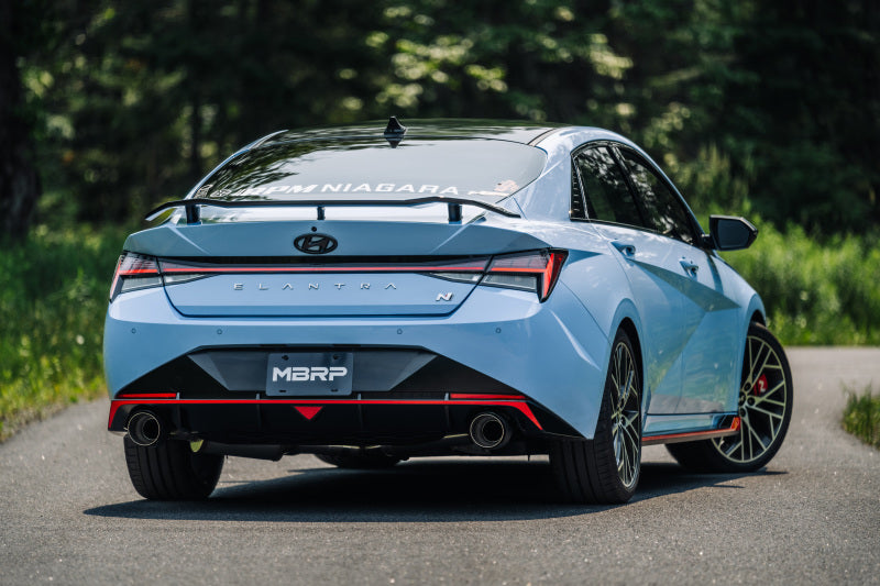 MBRP T304 Dual Outlet 3in Cat Back Exhaust w/Carbon Fiber Tips 2022+ Elantra N