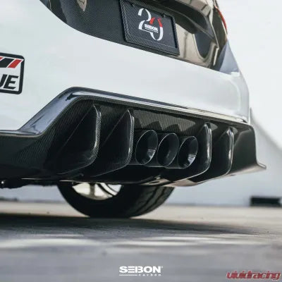 Seibon MB-Style Carbon Fiber Rear Diffuser Honda Civic Type-R Base 2023-2025