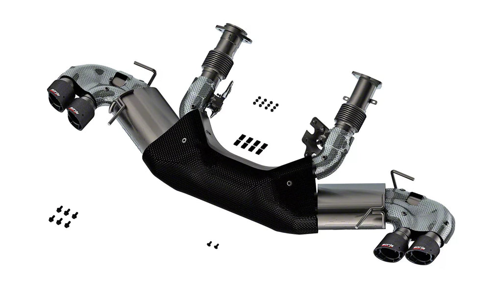 Borla ATAK Cat-Back Exhaust with Bright Carbon Fiber Tips and AFM Valves (20-26 6.2L Corvette C8 w/o NPP Dual Mode Exhaust)