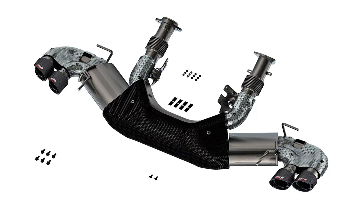 Borla ATAK Cat-Back Exhaust with Bright Carbon Fiber Tips and AFM Valves (20-26 6.2L Corvette C8 w/o NPP Dual Mode Exhaust)