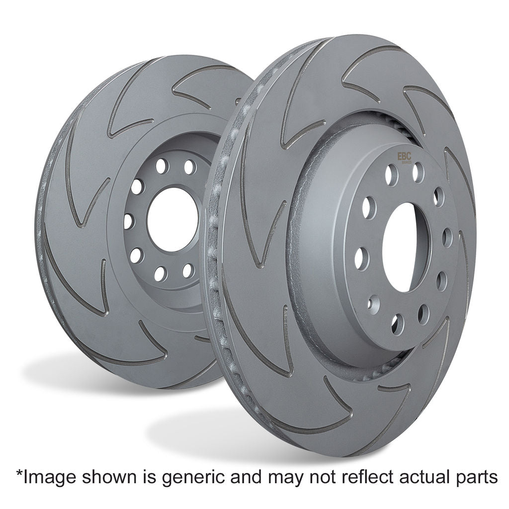 EBC Brakes BSD2236 - V Slot Blade Vented Rear Disc Brake Rotors 22+ Elantra N Kona N