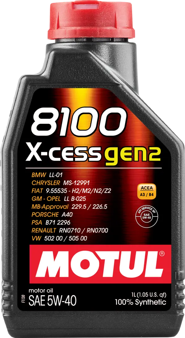 Motul 8100 X-CESS / X-CESS GEN2 Fully Synthetic Engine Oil