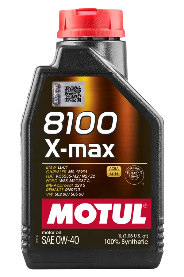 Motul 8100 X-MAX 0W-40 Fully Synthetic Engine Oil