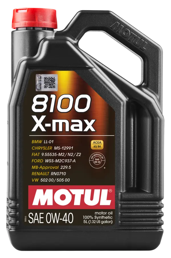 Motul 8100 X-MAX 0W-40 Fully Synthetic Engine Oil