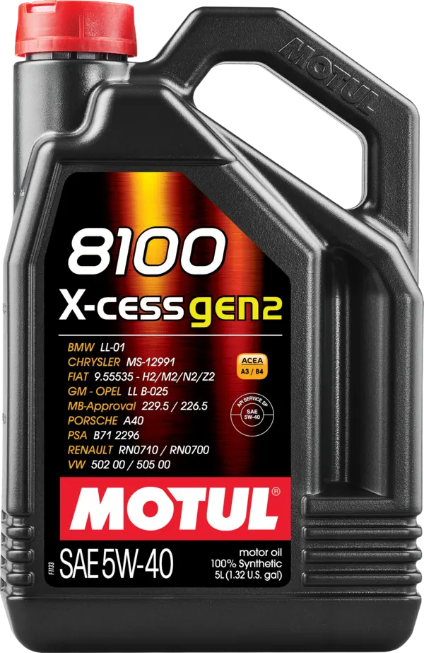 Motul 8100 X-CESS / X-CESS GEN2 Fully Synthetic Engine Oil