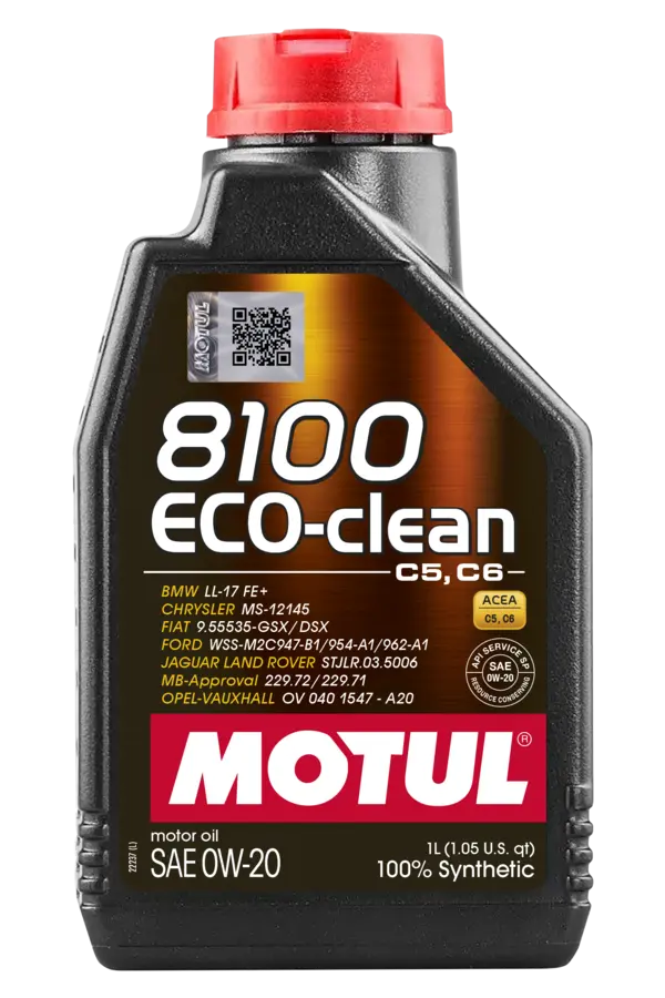 Motul 8100 ECO-CLEAN / ECO-CLEAN+ Fully Synthetic Engine Oil
