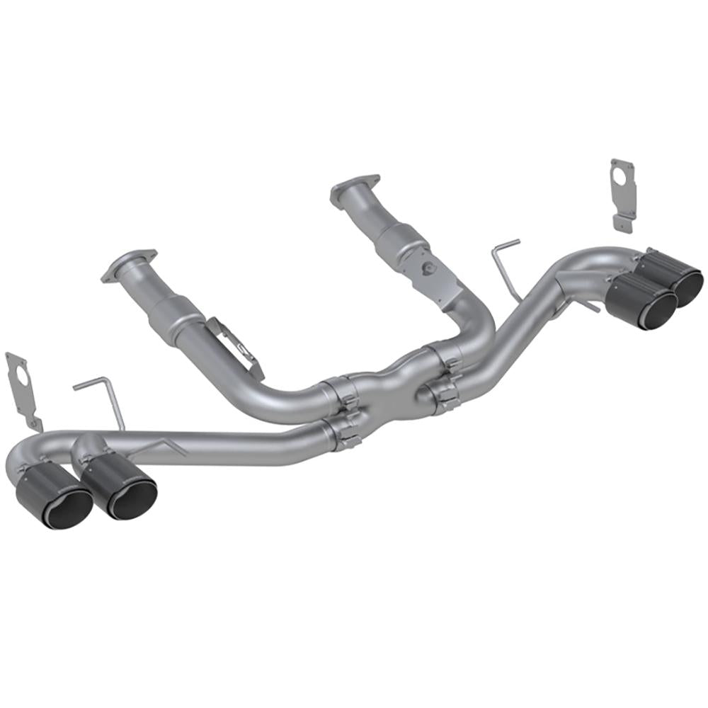 MBRP Pro T304 Stainless Steel Cat-back Quad Tip Exhaust System | 2020-2021 Chevrolet Corvette C8 (S70403CF)