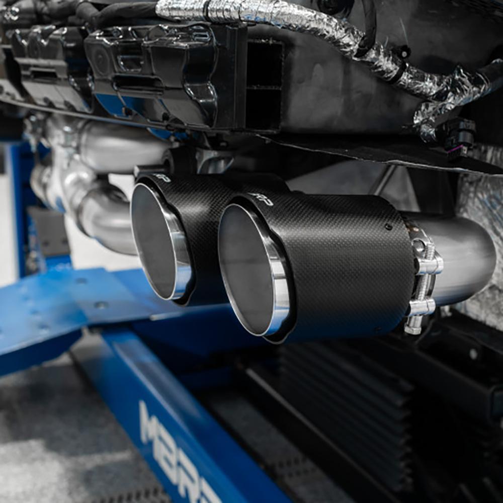 MBRP Pro T304 Stainless Steel Cat-back Quad Tip Exhaust System | 2020-2021 Chevrolet Corvette C8 (S70403CF)