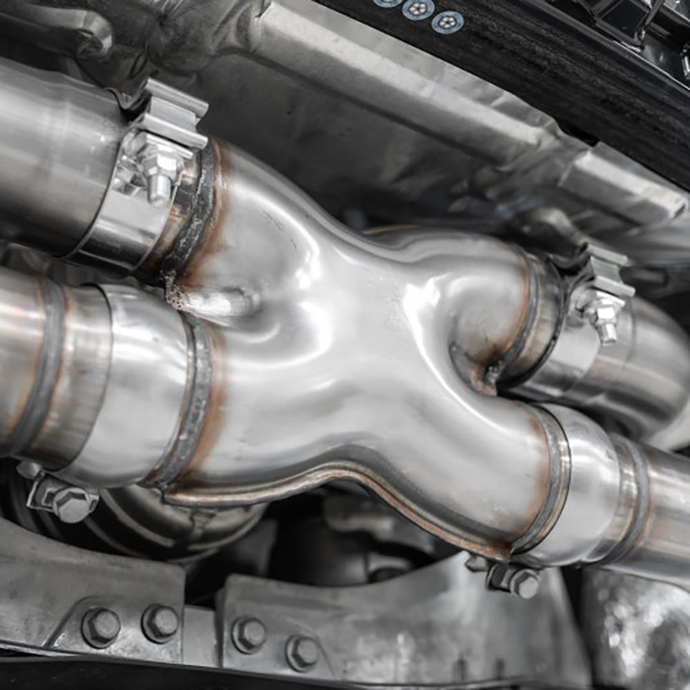 MBRP Pro T304 Stainless Steel Cat-back Quad Tip Exhaust System | 2020-2021 Chevrolet Corvette C8 (S70403CF)
