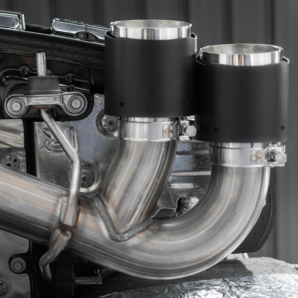 MBRP Pro T304 Stainless Steel Cat-back Quad Tip Exhaust System | 2020-2021 Chevrolet Corvette C8 (S70403CF)